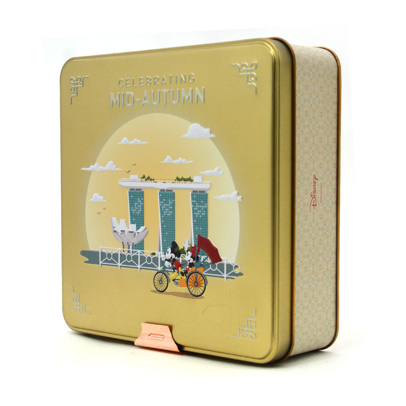 Hinge Square Tin Box