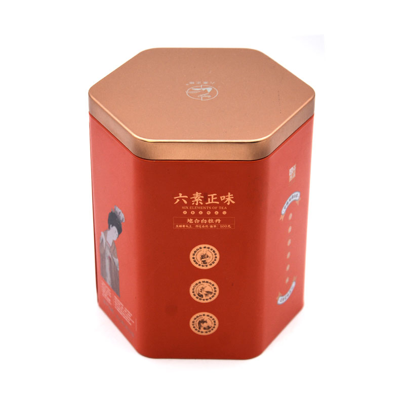 Hexagonal Tin Box
