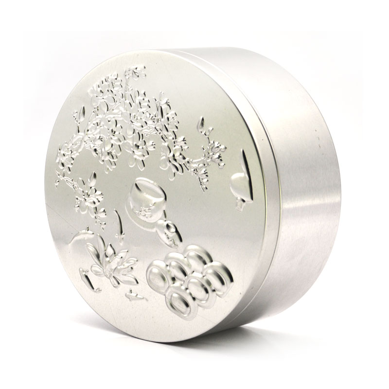 Round Embossing Tin Box