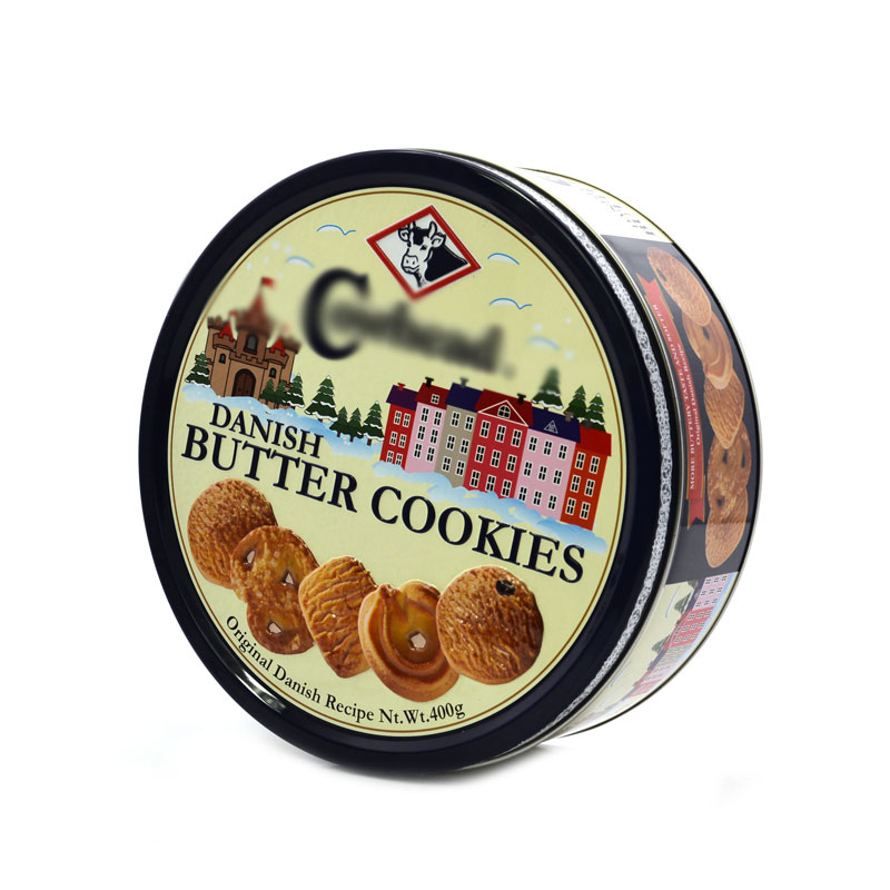 Butter Cookie Round Tin Box