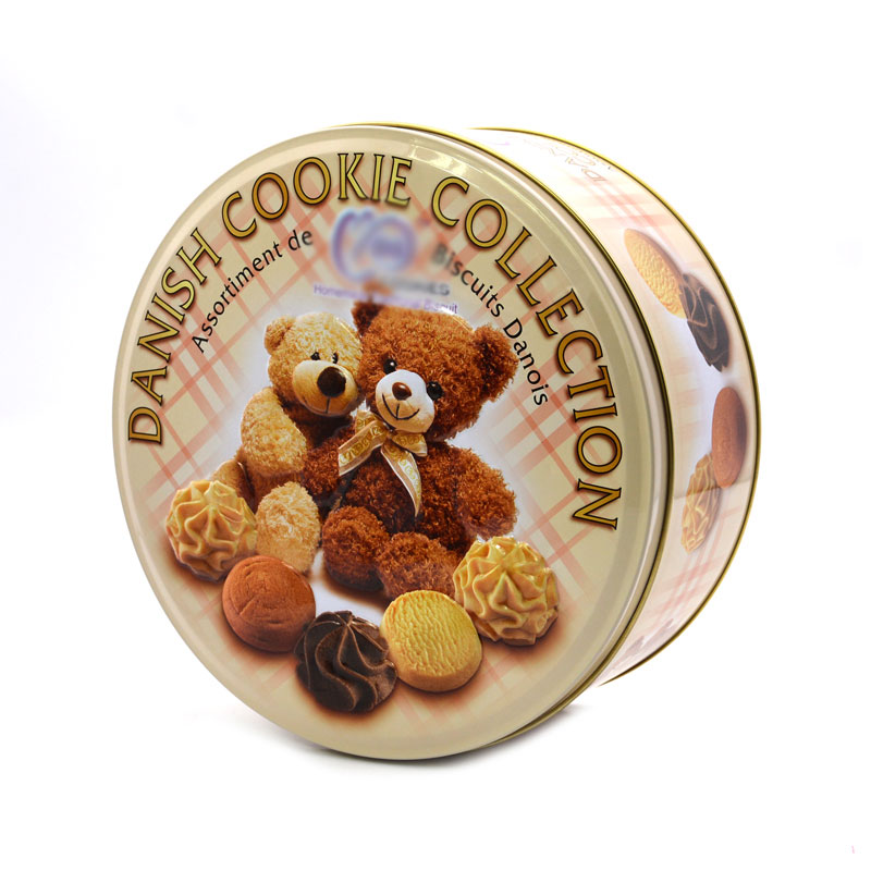 Round Cookie Tin Box