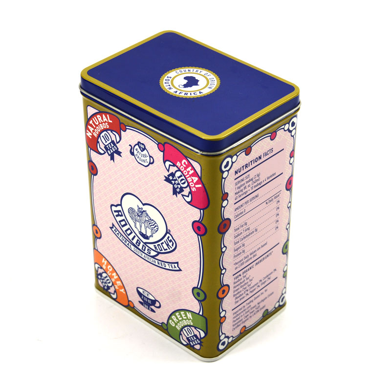 Vintage Hinge Tea Tin Box